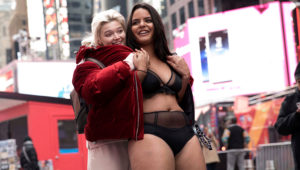 Models walked through Times Square without clothes on to spread body positivity. Photo: Pinterest