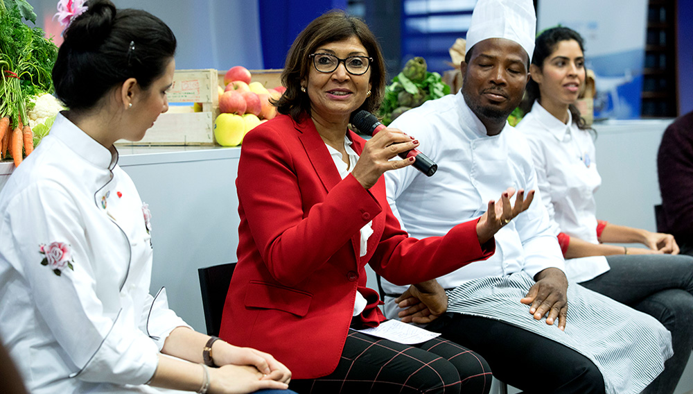 22 November 2018, Rome Italy - Ms Maria Helena Semedo. Innovation Symposium: Special Event: What’s cooking? Dishing up innovation: a conversation between chefs and family farmers, (Sheikh Zayed Centre) FAO Headquarters.