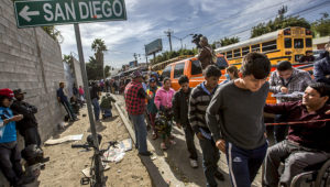 Caravana migrante en Tijuana. Foto: Animal Político
