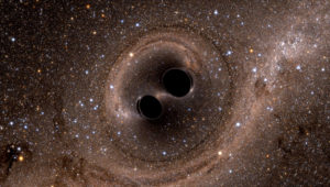 GRAF1246. SÍDNEY (AUSTRALIA), 04/12/2018.- Un equipo científico detectó las ondas gravitacionales que resultaron de la mayor colisión de agujeros negros jamás observada y que formó un nuevo agujero negro 80 veces más grande que el sol. La fusión del sistema binario de agujeros negros fue detectada el 29 de julio de 2017 a más de 9.000 millones de años luz y dio como resultado el agujero negro más grande conocido. EFE/UNIVERSIDAD NACIONAL AUSTRALIANA/SXS Detectan la mayor colisión de agujeros negros jamás observada