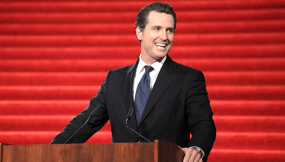 San Francisco Mayor Gavin Newsom speaks during the presentation for the 34th annual America’s Cup at City Hall in San Francisco, California, January 5, 2011. (Beck Diefenbach/Reuters)