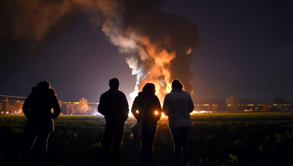 Explosión tras robo de combustible en Tlahuelilpan, Hidalgo (México). Foto: Alfredo ESTRELLA / AFP