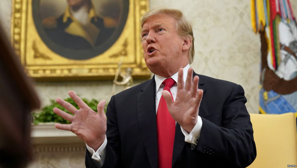 El presidente de EE.UU., Donald Trump, habla en la Casa Blanca sobre el problema de inmigración en la frontera sur del país, el martes 2 de abril de 2019. — Reuters