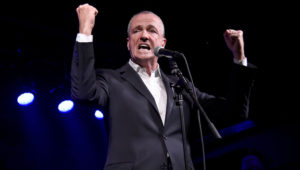 ASBURY PARK, NJ - JUNE 18: Governor of New Jersey Phil Murphy speaks onstage during the Grand Re-Opening of Asbury Lanes at Asbury Lanes on June 18, 2018 in Asbury Park, New Jersey. (Photo by Kevin Mazur/Getty Images for iStar)