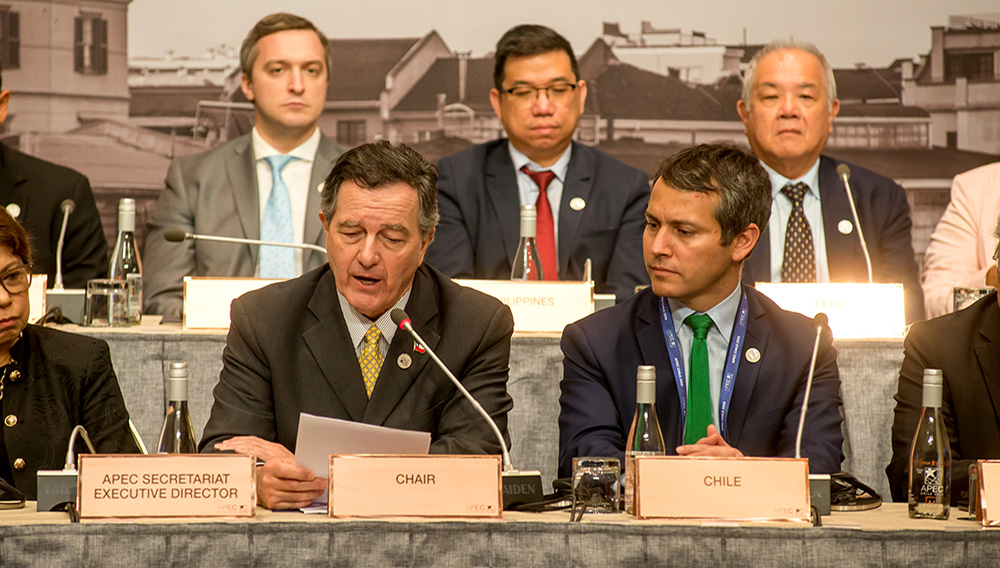 Ministers Responsible for Trade Meeting Press Conference (MAY 18). | Photo: apecchile2019.cl