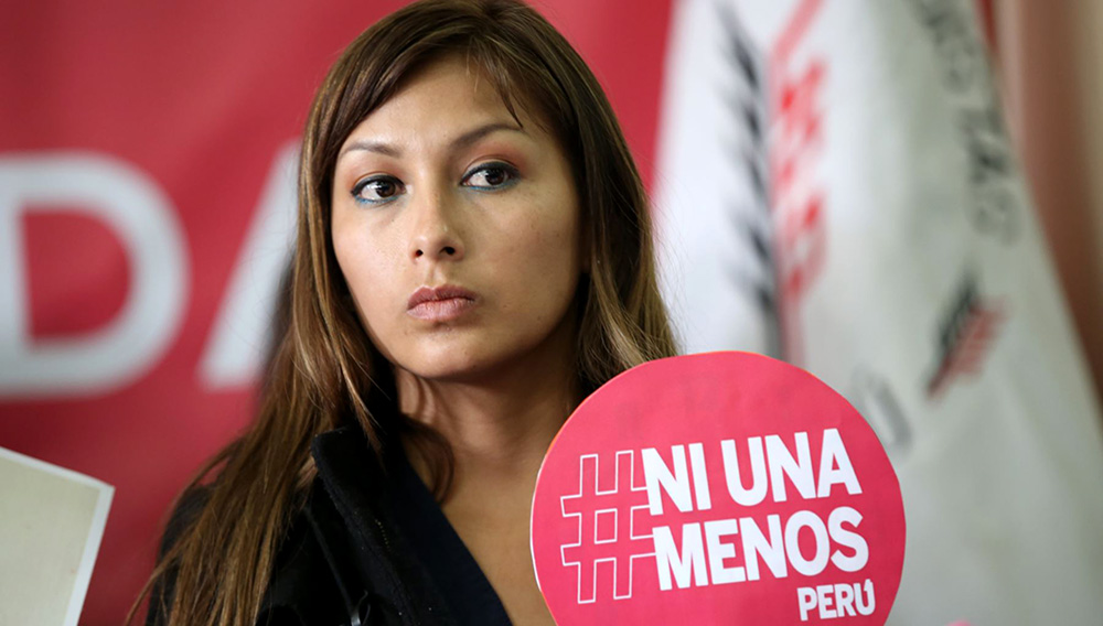 Imagen de archivo de la activista Arlette Contreras, impulsora del movimiento "Ni una menos" en Perú. Foto: ANDINA/Juan Carlos Guzmán.