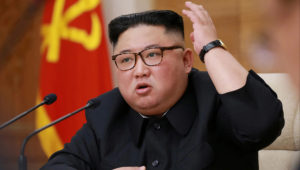 North Korean leader Kim Jong Un gestures during a meeting of the Central Committee of the Worker's Party in Pyongyang, in this photo released Wednesday by the Korean Central News Agency. | Photo: Reuters