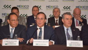 Consejo Coordinador Empresarial encabezado por su presidente, Carlos Salazar Lomelín. Foto: cce.org.mx
