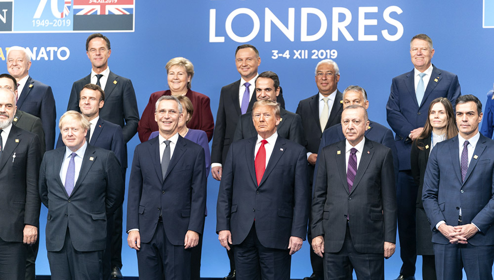 President Donald J. Trump participates in the North Atlantic Treaty Organization (NATO) family photo with fellow NATO members Wednesday, Dec. 4, 2019, at the 70thanniversary of NATO in Watford, Hertfordshire outside London. (Official White House Photo by Shealah Craighead)