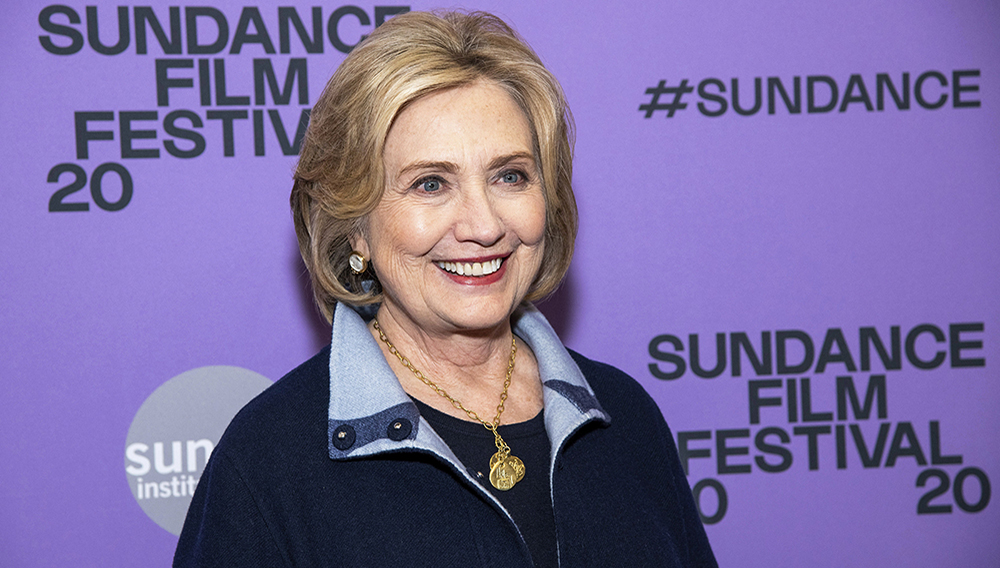 Hillary Clinton attends the premiere of "Hillary" at The Ray Theatre during the 2020 Sundance Film Festival on Saturday, Jan. 25, 2020, in Park City, Utah. (Photo by Charles Sykes/Invision/AP)