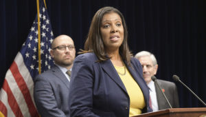 State Attorney General Letitia James announced a far reaching lawsuit against the maker of JUUL, for deceptive advertising and targeting children. (Photo by Todd Maisel)