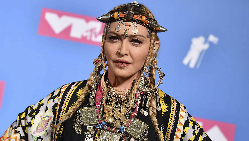In this file photo taken on August 21, 2018 Madonna poses in the press room at the 2018 MTV Video Music Awards at Radio City Music Hall on August 20, 2018 in New York City. (Photo by ANGELA WEISS/AFP)