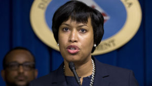 Washington Mayor Muriel Bowser speaks during a news conference in Washington, on Tuesday, Dec. 15, 2015, about the release of body camera footage related to the death of special education teacher Alonzo Smith. (AP Photo/Manuel Balce Ceneta)