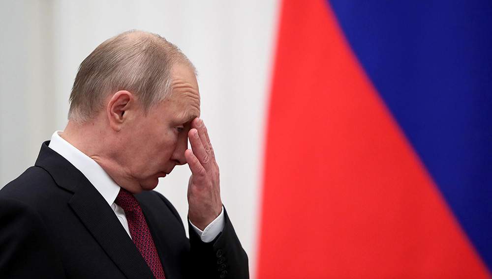 Russian President Vladimir Putin attends an awards ceremony at the Kremlin in Moscow on May 23. (Evgenia Novozhenina/Reuters)