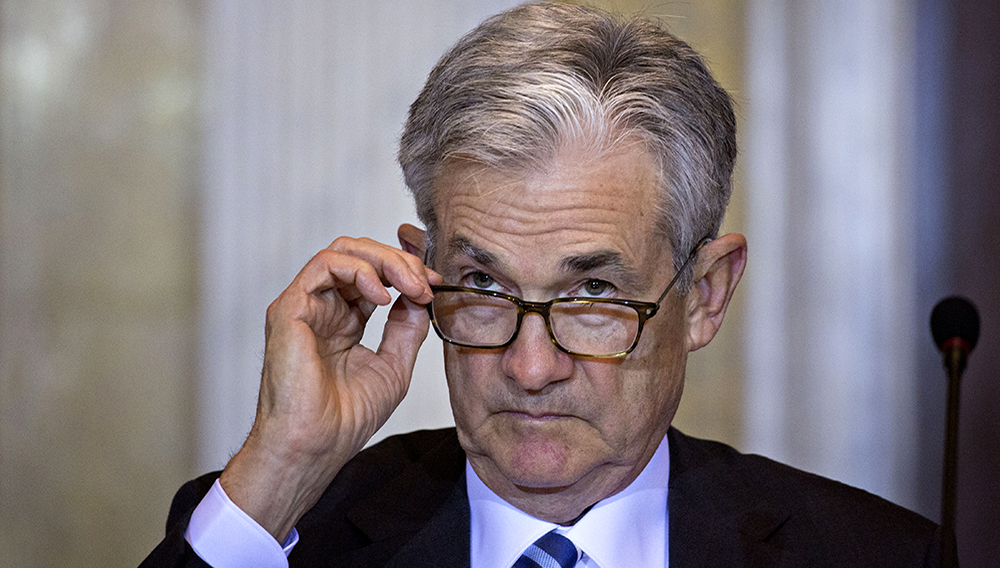 Jerome Powell, chairman of the U.S. Federal Reserve, attends a meeting at the U.S. Treasury in Washington, D.C., on Oct. 16, 2018. MUST CREDIT: Bloomberg photo by Andrew Harrer