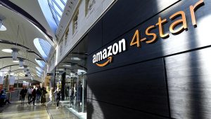 Vista general de la nueva tienda 4-star de Amazon en el centro comercial Bluewater, en Inglaterra, el miércoles 6 de octubre de 2021. (Doug Peters/PA via AP)