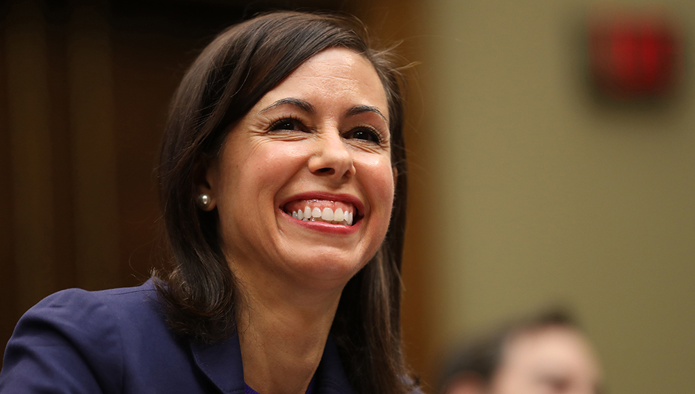 Jessica Rosenworcel at a House hearing in 2019. (Photo by Chip Somodevilla/Getty Images)