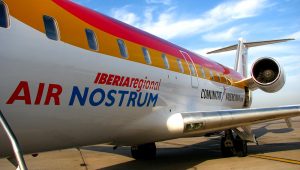 Avión de Air Nostrum que cubre la ruta Barcelona - Badajoz. 2 de julio de 2009. | PHOTO: Elemaki