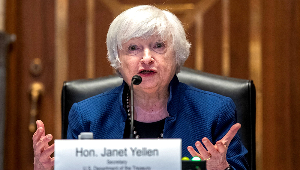 U.S. Treasury Secretary Janet Yellen testifies before the Senate Appropriations Subcommittee on Financial Services about the FY22 Treasury budget request on Capitol Hill, in Washington, D.C., U.S., June 23, 2021. (Reuters Photo)