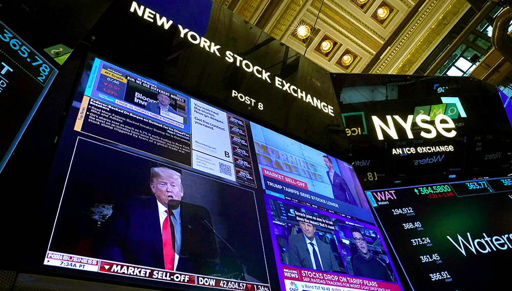 The New York Stock Exchange (NYSE) on March 4. Photo: AFP