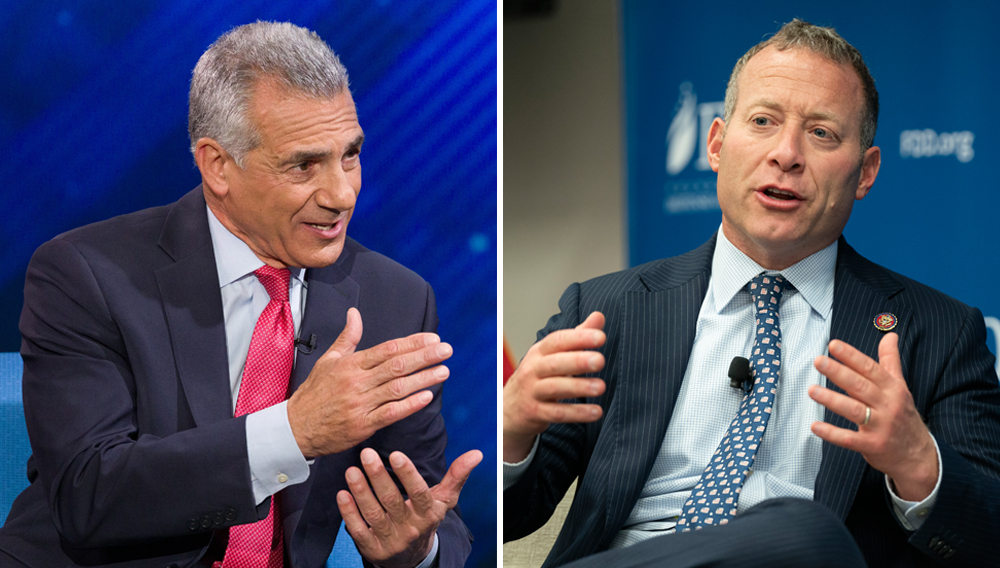 Left: Jack Ciattarelli (Photo by NJ Advance Media). Right: Josh Gottheimer (Photo by Ian Wagreich, capitalhillphoto.com).