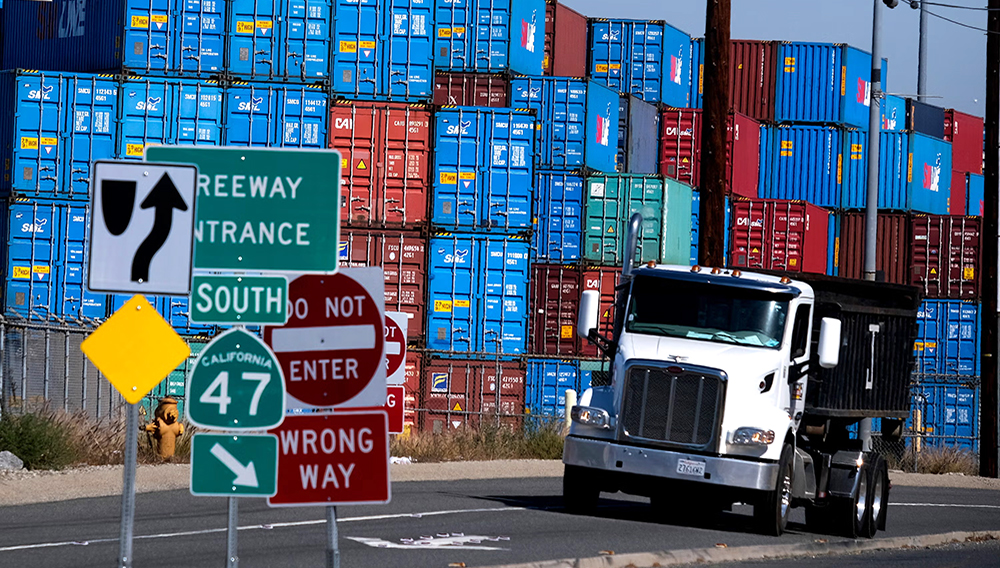 Photo: California-Overloaded Ports (Associated Press)