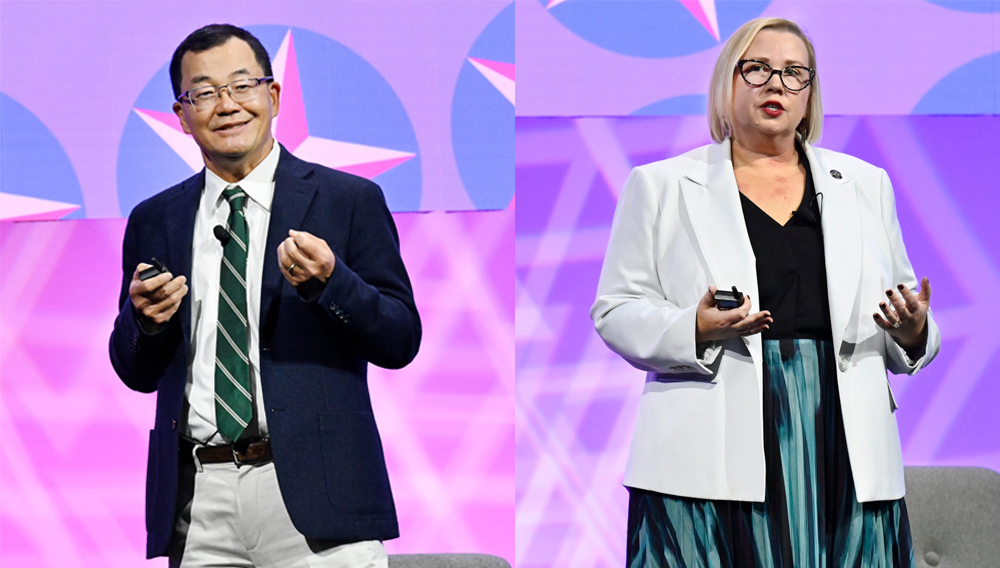 NAR Chief Economist Lawrence Yun and Deputy Chief Economist Dr. Jessica Lautz. Photo courtesy of NAR NXT: The Realtor Experience, on Facebook.