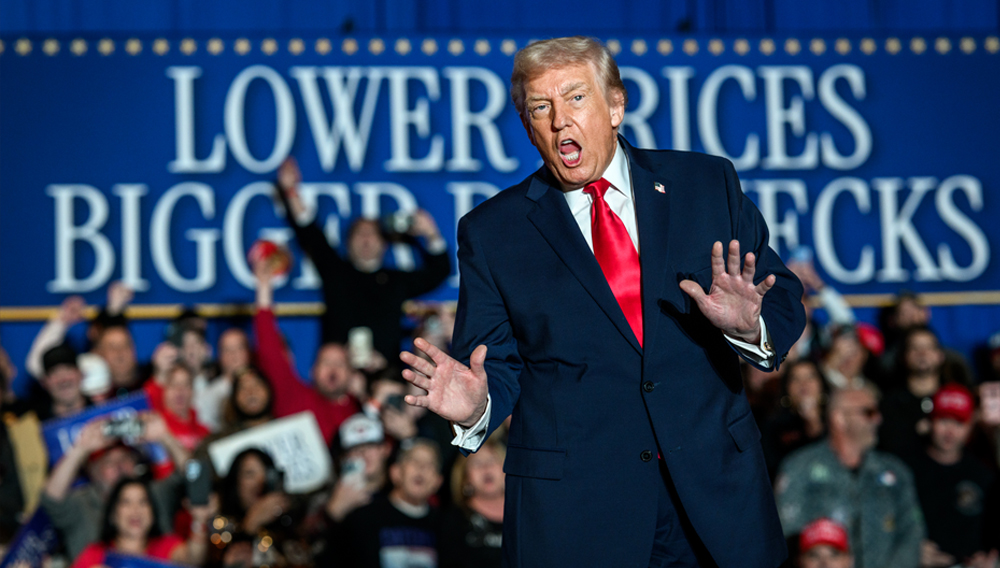 President Donald Trump arrives to delivers remarks on the economy at Mount Airy Casino Resort in Mount Pocono, Pennsylvania, Tuesday, December 9, 2025. (Official White House Photo by Molly Riley)