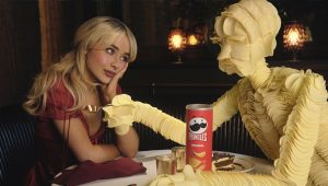 Pringles® Gives Fans a Taste of Love With Once You POP Star Sabrina Carpenter and Her Snack of a Soulmate Pringleleo in its 2026 Big Game Ad.