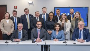 Governor Hochul roundtable meeting at Amherst Chamber of Commerce with businesses on Tariff impacts (Darren McGee/ Office of Governor Kathy Hochul).