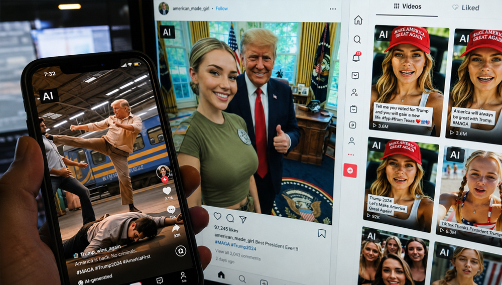 Researchers are warning against AI influencers that seek to influence US voters. © Chris Delmas, AFP