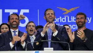Donald Trump Jr and Eric Trump, the president's sons, oversee World Liberty Financial, the family's controversial cryptocurrency venture (Getty)