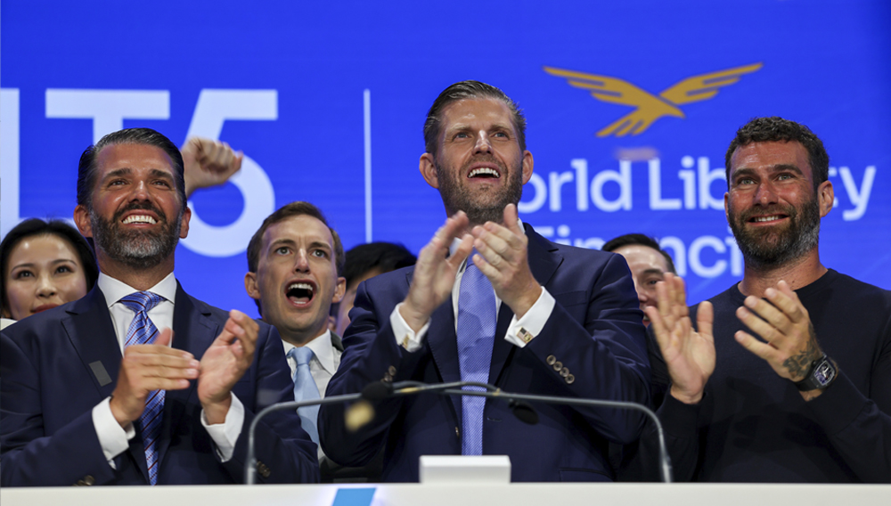 Donald Trump Jr and Eric Trump, the president's sons, oversee World Liberty Financial, the family's controversial cryptocurrency venture (Getty)