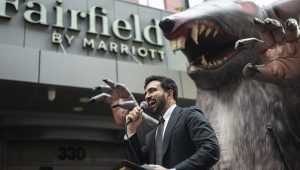 Mayor Zohran Kwame Mamdani delivers remarks at the Hotel Trades Council's Rally with picketing workers in Midtown on Wednesday, July 1, 2026. Michael Appleton/Mayoral Photography Office